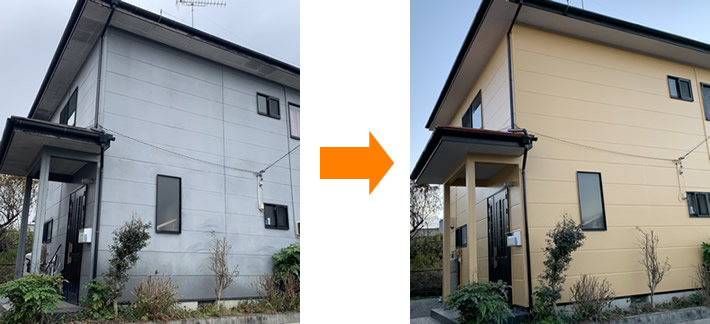 外壁塗装　施工事例（栃木市）